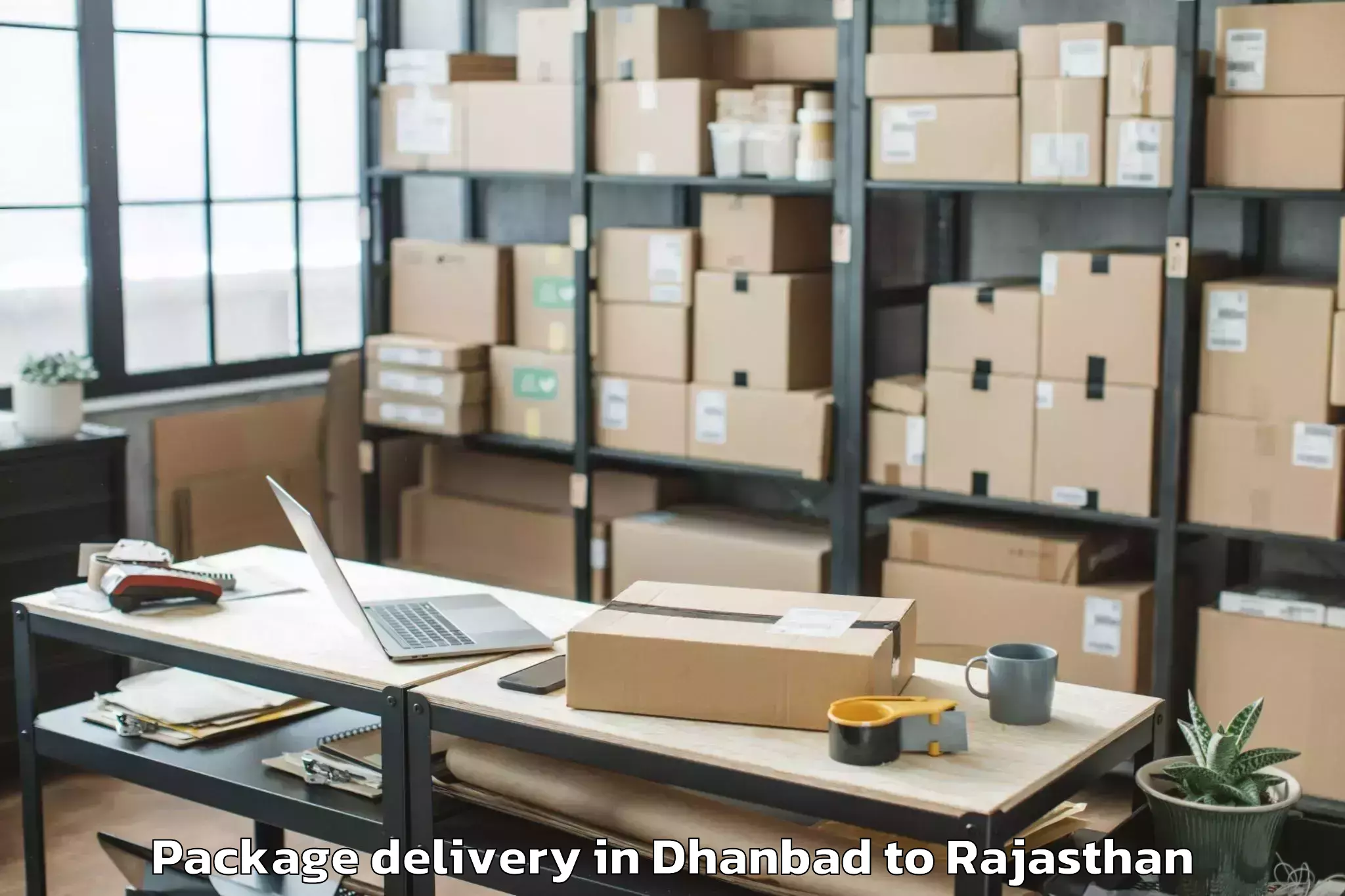 Easy Dhanbad to Chhabra Package Delivery Booking